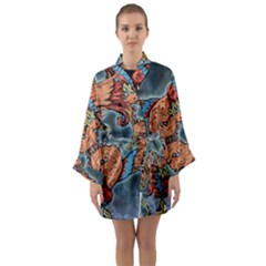 Chinese Phoenix Long Sleeve Satin Kimono by ExtraAwesomeSauce