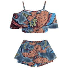 Chinese Phoenix Kids  Off Shoulder Skirt Bikini by ExtraGoodSauce