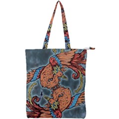 Chinese Phoenix Double Zip Up Tote Bag by ExtraAwesomeSauce