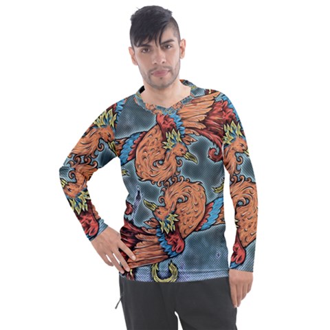 Chinese Phoenix Men s Pique Long Sleeve Tee by ExtraGoodSauce