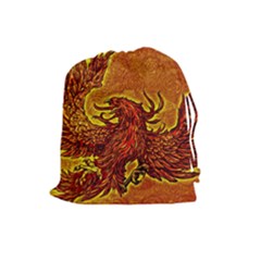 Phoenix Rising Drawstring Pouch (large) by ExtraAwesomeSauce