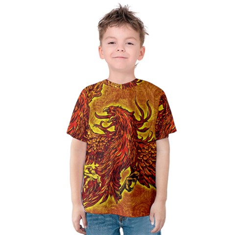 Phoenix Rising Kids  Cotton Tee by ExtraGoodSauce