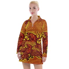 Phoenix Rising Women s Long Sleeve Casual Dress by ExtraGoodSauce