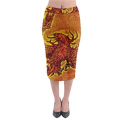 Phoenix Rising Midi Pencil Skirt by ExtraGoodSauce