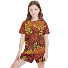 Phoenix Rising Kids  Tee And Sports Shorts Set