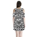 Sugar Skulls Bw Shoulder Cutout Velvet One Piece View2