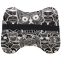 Sugar Skulls Bw Head Support Cushion View2