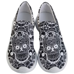 Sugar Skulls Bw Women s Lightweight Slip Ons by ExtraGoodSauce