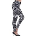 Sugar Skulls Bw Lightweight Velour Leggings View4