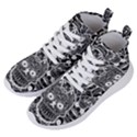 Sugar Skulls Bw Women s Lightweight High Top Sneakers View2