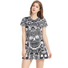 Sugar Skulls Bw Women s Sports Skirt by ExtraGoodSauce