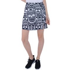 Sugar Skulls Bw Tennis Skirt