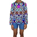 Sugar Skull Pattern 2 Kids  Long Sleeve Swimwear View1