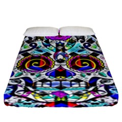 Sugar Skull Pattern 2 Fitted Sheet (king Size) by ExtraGoodSauce