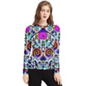 Sugar Skull Pattern 2 Women s Long Sleeve Rash Guard View1