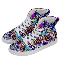 Sugar Skull Pattern 2 Men s Hi-top Skate Sneakers by ExtraGoodSauce