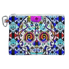 Sugar Skull Pattern 2 Canvas Cosmetic Bag (xl) by ExtraGoodSauce