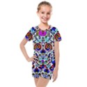 Sugar Skull Pattern 2 Kids  Mesh Tee and Shorts Set View1