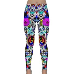 Sugar Skull Pattern 2 Lightweight Velour Classic Yoga Leggings by ExtraGoodSauce