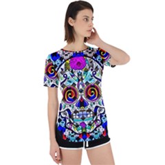 Sugar Skull Pattern 2 Perpetual Short Sleeve T-shirt