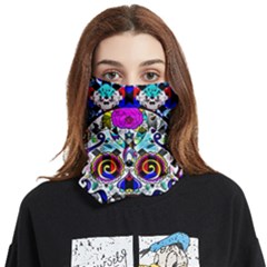 Sugar Skull Pattern 2 Face Covering Bandana (two Sides) by ExtraGoodSauce