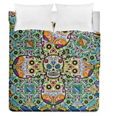 Sugar Skulls Pattern Duvet Cover Double Side (queen Size) by ExtraGoodSauce