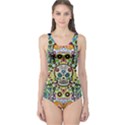 Sugar Skulls Pattern One Piece Swimsuit View1