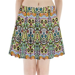 Sugar Skulls Pattern Pleated Mini Skirt by ExtraGoodSauce