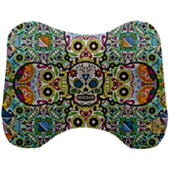 Sugar Skulls Pattern Head Support Cushion by ExtraGoodSauce