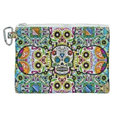 Sugar Skulls Pattern Canvas Cosmetic Bag (xl) by ExtraGoodSauce