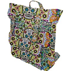 Sugar Skulls Pattern Buckle Up Backpack by ExtraGoodSauce