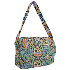 Sugar Skulls Pattern Courier Bag by ExtraGoodSauce