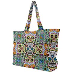 Sugar Skulls Pattern Simple Shoulder Bag by ExtraGoodSauce