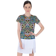 Sugar Skulls Pattern Women s Sports Top