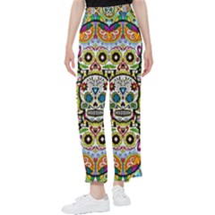 Sugar Skulls Pattern Women s Pants  by ExtraGoodSauce