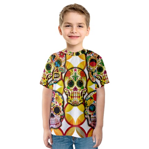 Sugar Skulls Kids  Sport Mesh Tee by ExtraGoodSauce