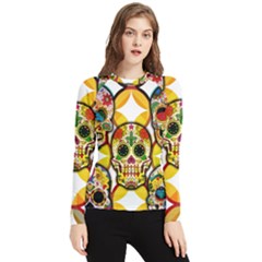 Sugar Skulls Women s Long Sleeve Rash Guard by ExtraGoodSauce