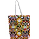 Sugar Skulls Full Print Rope Handle Tote (Large) View2