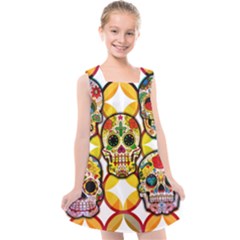 Sugar Skulls Kids  Cross Back Dress by ExtraGoodSauce