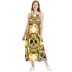 Sugar Skulls Boho Sleeveless Summer Dress by ExtraAwesomeSauce