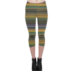 Multicolored Linear Abstract Print Capri Leggings 