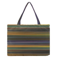 Multicolored Linear Abstract Print Zipper Medium Tote Bag