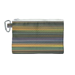 Multicolored Linear Abstract Print Canvas Cosmetic Bag (medium)