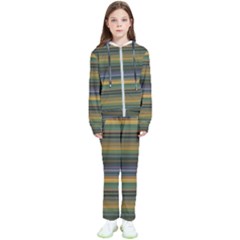 Multicolored Linear Abstract Print Kids  Tracksuit