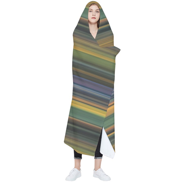 Multicolored Linear Abstract Print Wearable Blanket