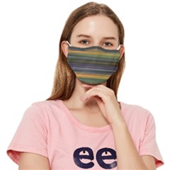 Multicolored Linear Abstract Print Fitted Cloth Face Mask (adult)