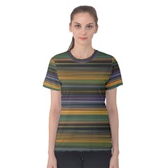 Multicolored Linear Abstract Print Women s Cotton Tee