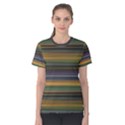 Multicolored Linear Abstract Print Women s Cotton Tee View1