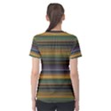 Multicolored Linear Abstract Print Women s Cotton Tee View2