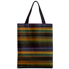 Multicolored Linear Abstract Print Zipper Classic Tote Bag